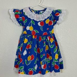 Vintage 80s Tulip Dress, Toddler 2T - 3T